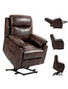 HOMCOM Riser and Recliner Chair for the Elderly, Lift Chair with Remote Control, Side Pockets, Pocket Spring, Dark Brown 713-094