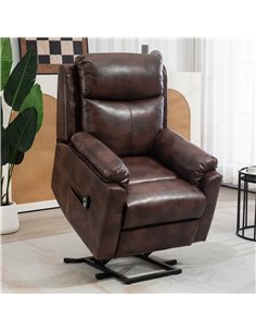 HOMCOM Riser and Recliner Chair for the Elderly, Lift Chair with Remote Control, Side Pockets, Pocket Spring, Dark Brown 713-094 2