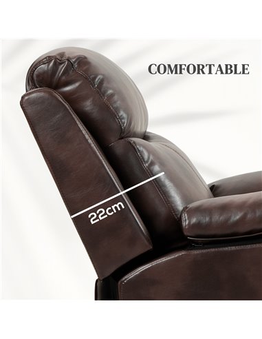 HOMCOM Riser and Recliner Chair for the Elderly, Lift Chair with Remote Control, Side Pockets, Pocket Spring, Dark Brown 713-094