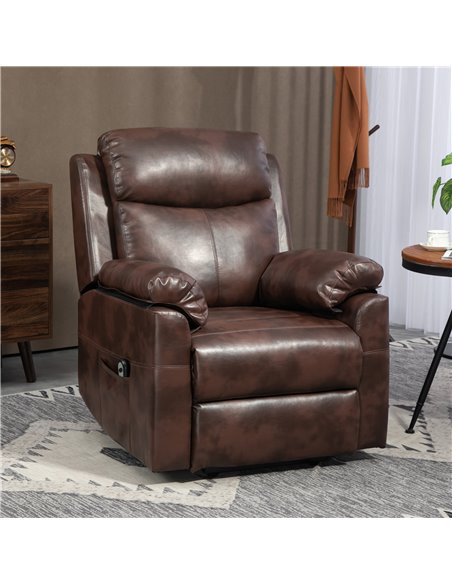 HOMCOM Riser and Recliner Chair for the Elderly, Lift Chair with Remote Control, Side Pockets, Pocket Spring, Dark Brown 713-094 - pic 91485 | FastDaddyshop
