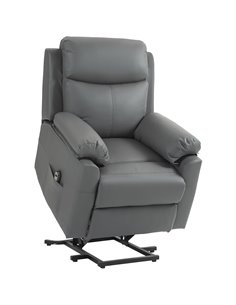 HOMCOM Riser Recliner Chairs Power Recliner Chair for the Elderly, Lift Chair with Remote Control, Side Pockets, Charcoal Grey 7