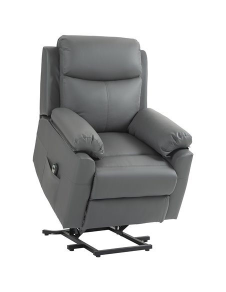 HOMCOM Riser Recliner Chairs Power Recliner Chair for the Elderly, Lift Chair with Remote Control, Side Pockets, Charcoal Grey 7 - pic 91487 | FastDaddyshop