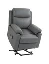 HOMCOM Riser Recliner Chairs Power Recliner Chair for the Elderly, Lift Chair with Remote Control, Side Pockets, Charcoal Grey 7