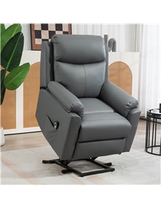 HOMCOM Riser Recliner Chairs Power Recliner Chair for the Elderly, Lift Chair with Remote Control, Side Pockets, Charcoal Grey 7 2
