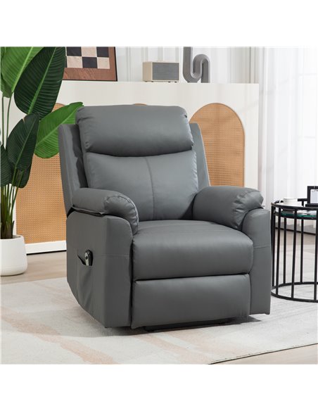HOMCOM Riser Recliner Chairs Power Recliner Chair for the Elderly, Lift Chair with Remote Control, Side Pockets, Charcoal Grey 7 - pic 91493 | FastDaddyshop
