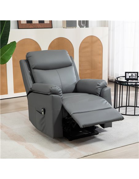 HOMCOM Riser Recliner Chairs Power Recliner Chair for the Elderly, Lift Chair with Remote Control, Side Pockets, Charcoal Grey 7 - pic 91494 | FastDaddyshop