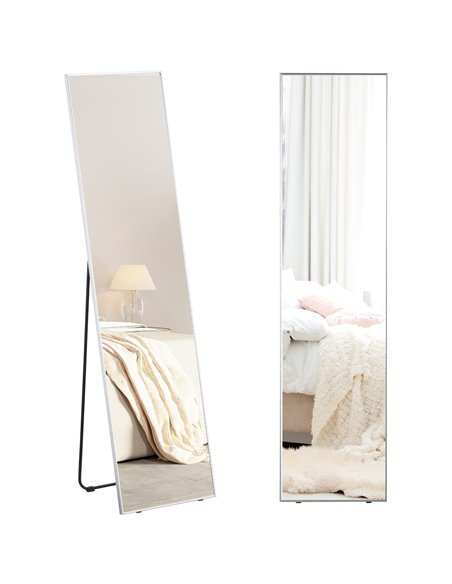 HOMCOM Full Length Wall Mirror w/ Anti-Slip Pads for Bedroom, Hallway or Lounge, 160 x 40 cm, Black 831-577V00SR - pic 91505 | FastDaddyshop