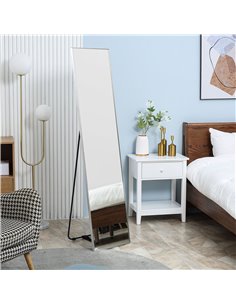 HOMCOM Full Length Wall Mirror w/ Anti-Slip Pads for Bedroom, Hallway or Lounge, 160 x 40 cm, Black 831-577V00SR 2