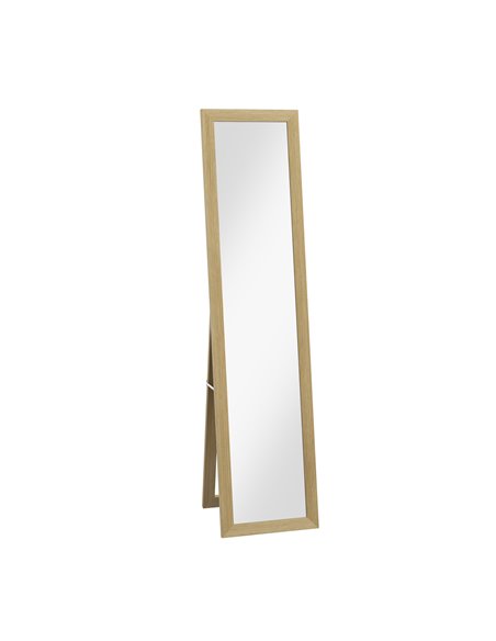 HOMCOM Full Length Wall Mirror w/ Anti-Slip Pads & Wood-Effect Frame for Bedroom, Hallway or Lounge, 155 x 40 cm, Natural 831-69 - pic 91514 | FastDaddyshop