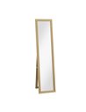 HOMCOM Full Length Wall Mirror w/ Anti-Slip Pads & Wood-Effect Frame for Bedroom, Hallway or Lounge, 155 x 40 cm, Natural 831-69