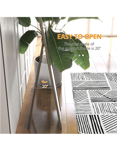 HOMCOM Free Standing Mirror w/ Anti-Slip Pads & Wood-Effect Frame for Bedroom, Hallway or Lounge, 155 x 40 cm, Grey 831-695V00GY