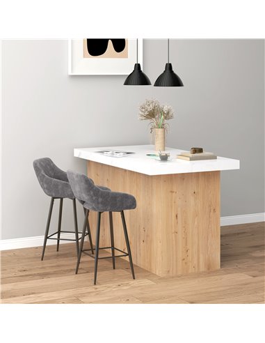 HOMCOM Set of 2 Bar Chair, Velvet-Feel Bar Stools with High Backs and Armrests, Counter Bar Stool, for Living Room Dining Room, 