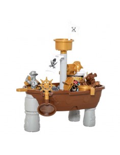 Homcom Pirate Ship Toy Set 2 in 1 with Accessories for Garden, Sandpit, Sandbox