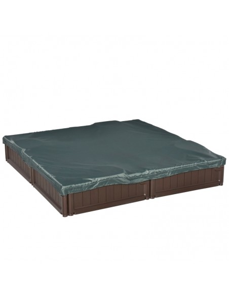 Outsunny Kids Outdoor Sandbox with Waterproof Oxford Canopy, Brown - pic 9175 | FastDaddyshop