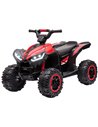 HOMCOM 12V Ride-On Quad Bike w/ Music, Horn, for Ages 3-5 Years - Red 370-235V70RD