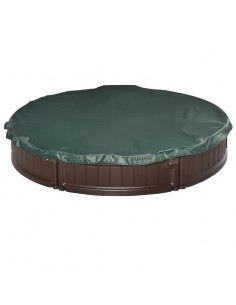 Outsunny Kids Outdoor Round Sandbox with Waterproof Oxford Canopy