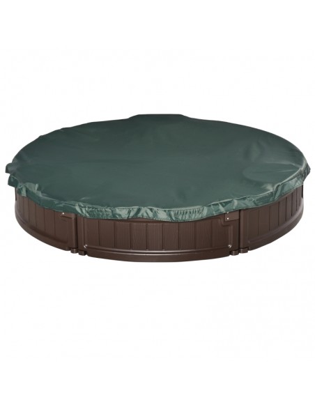 Outsunny Kids Outdoor Round Sandbox with Waterproof Oxford Canopy - pic 9176 | FastDaddyshop