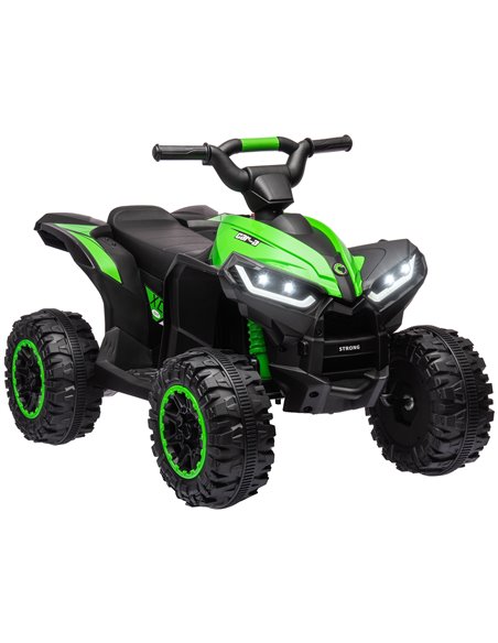 HOMCOM 12V Ride-On Quad Bike w/ Music, Horn, for Ages 3-5 Years - Green 370-235V70GN - pic 91766 | FastDaddyshop