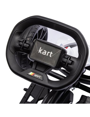 HOMCOM 12V Electric Go Kart for Kids, Ride-On Racing Go Kart with Forward Reversing, Rechargeable Battery, 2 Speeds, for Boys Gi