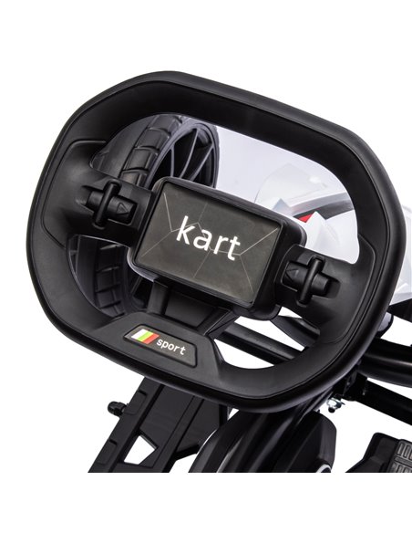 HOMCOM 12V Electric Go Kart for Kids, Ride-On Racing Go Kart with Forward Reversing, Rechargeable Battery, 2 Speeds, for Boys Gi - pic 91783 | FastDaddyshop