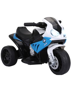 HOMCOM 6V BMW S1000RR Licensed Kids Electric Motorbike with Headlight, Music, Blue 370-064V70BU