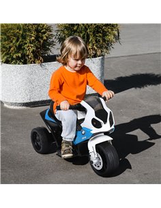 HOMCOM 6V BMW S1000RR Licensed Kids Electric Motorbike with Headlight, Music, Blue 370-064V70BU 2