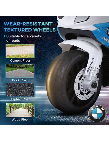 HOMCOM 6V BMW S1000RR Licensed Kids Electric Motorbike with Headlight, Music, Blue 370-064V70BU - pic 91789 | FastDaddyshop