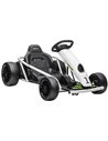HOMCOM 24V Electric Go Kart for Kids, Drift Ride-On Racing Go Kart with 2 Speeds, for Boys Girls Aged 8-12 Years Old, White 370-