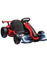 HOMCOM 24V Electric Go Kart for Kids with Adjustable Seat for 6-12 Years Old, Red 370-287V70RD