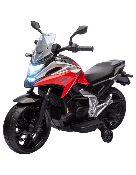 AIYAPLAY 12V Honda Licensed Kids Electric Motorbike w/ Music, Headlights, Early Education Function, for 3-6 Years - Red 370-319V - pic 91874 | FastDaddyshop