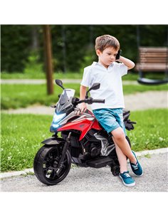AIYAPLAY 12V Honda Licensed Kids Electric Motorbike w/ Music, Headlights, Early Education Function, for 3-6 Years - Red 370-319V 2
