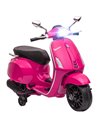 AIYAPLAY 12V Vespa Licensed Kids Electric Motorbike w/ Music, Headlights, FM Radio, for 3-6 Years - Pink 370-320V71PK