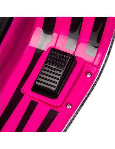 AIYAPLAY 12V Vespa Licensed Kids Electric Motorbike w/ Music, Headlights, FM Radio, for 3-6 Years - Pink 370-320V71PK