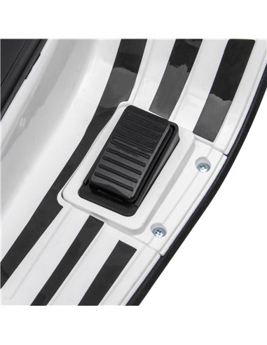 AIYAPLAY 12V Vespa Licensed Kids Electric Motorbike w/ Music, Headlights, FM Radio, for 3-6 Years - White 370-320V71WT
