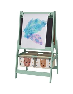 AIYAPLAY Three-In-One Kids Easel with Paper Roll, Art Easel, with Storage - Green 3B0-011V80GN