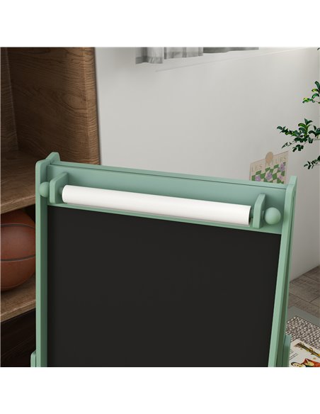 AIYAPLAY Three-In-One Kids Easel with Paper Roll, Art Easel, with Storage - Green 3B0-011V80GN - pic 91934 | FastDaddyshop