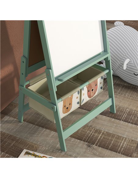 AIYAPLAY Three-In-One Kids Easel with Paper Roll, Art Easel, with Storage - Green 3B0-011V80GN - pic 91936 | FastDaddyshop
