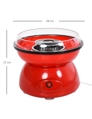 HOMCOM 450W Electric Candyfloss Machine Kit Non-Stick Plates Fairground Fun Children Adult Party Gift Home Sweet Metal Body w/ A