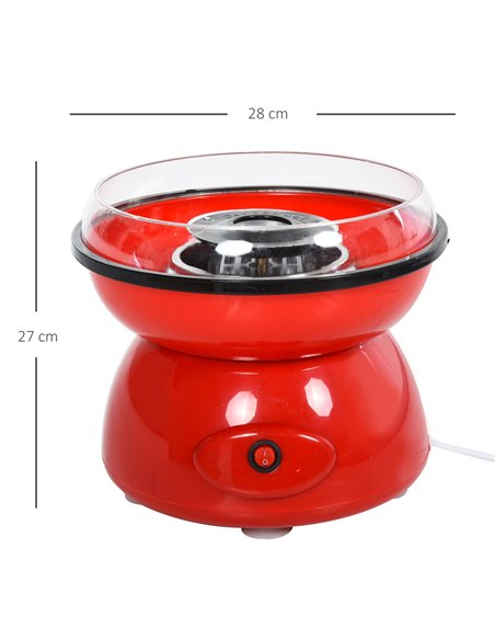 HOMCOM 450W Electric Candyfloss Machine Kit Non-Stick Plates Fairground Fun Children Adult Party Gift Home Sweet Metal Body w/ A - pic 91984 | FastDaddyshop