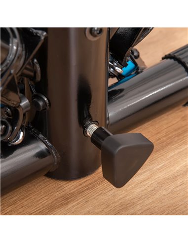 HOMCOM Adjustable Twist Stepper Fitness Step Machine, LCD Screen, Height-Adjust Handlebars, Home Gym, Black and Blue A90-279V01