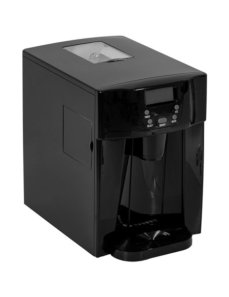 HOMCOM Ice Maker Machine and Water Dispenser, Counter Top Ice Cube Maker w/ 3L Tank, Adjustable Cube Size, 9 Ice Cubes per 6-10  - pic 92063 | FastDaddyshop