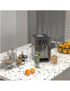 HOMCOM Ice Maker Machine and Water Dispenser, Counter Top Ice Cube Maker w/ 3L Tank, Adjustable Cube Size, 9 Ice Cubes per 6-10  2