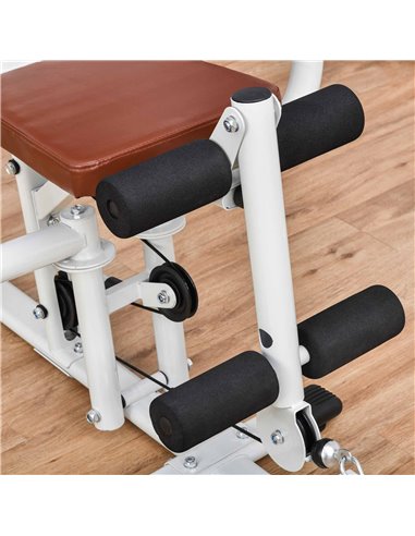 HOMCOM Multifunction Home Gym Weight Training Workout Station Fitness Strength Machine, White A91-134