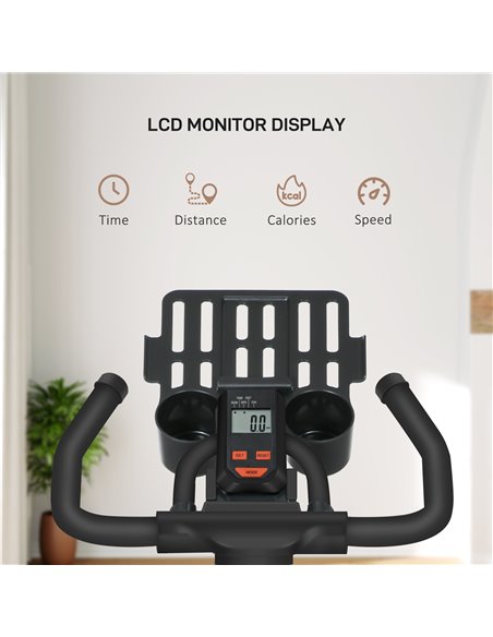 HOMCOM Exercise Bike, 8kg Flywheel Stationary Bike Indoor Cycling Machine with Adjustable Resistance Seat Handlebar, Black A90-1 - pic 92102 | FastDaddyshop
