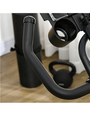 HOMCOM Exercise Bike, 8kg Flywheel Stationary Bike Indoor Cycling Machine with Adjustable Resistance Seat Handlebar, Black A90-1