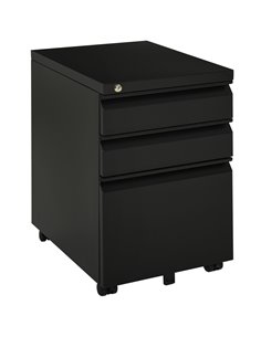 Vinsetto Mobile Vertical File Cabinet Lockable Metal Filling Cabinet w/ 3 Drawers Anti-tilt Design for Letter A4 Legal Size Full