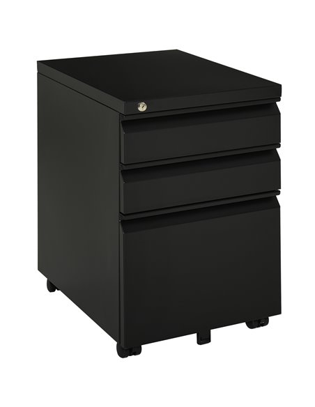Vinsetto Mobile Vertical File Cabinet Lockable Metal Filling Cabinet w/ 3 Drawers Anti-tilt Design for Letter A4 Legal Size Full - pic 92180 | FastDaddyshop