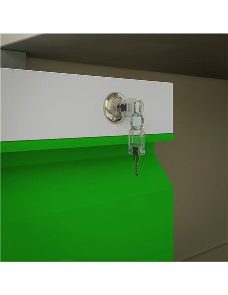 Vinsetto 3 Drawer Filling Cabinet, Mobile Metal File Cabinet with Anti-tilt Design for Letter, A4, Legal Size, Green 924-024V00G - pic 92224 | FastDaddyshop