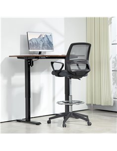 Vinsetto Ergonomic Mesh Back Drafting Chair Draughtsman Chair with Adjustable Height, Grey 921-187V70GY 2