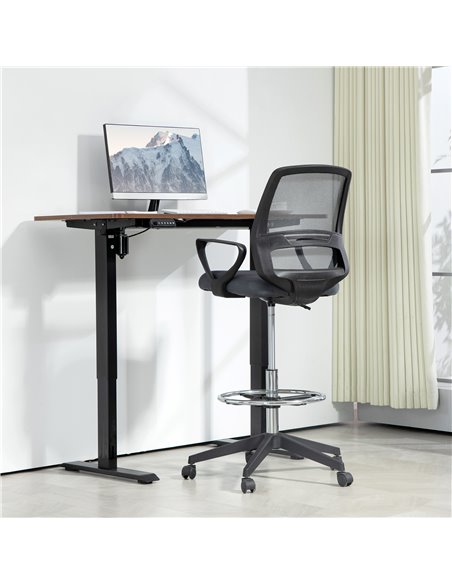 Vinsetto Ergonomic Mesh Back Drafting Chair Draughtsman Chair with Adjustable Height, Grey 921-187V70GY - pic 92226 | FastDaddyshop